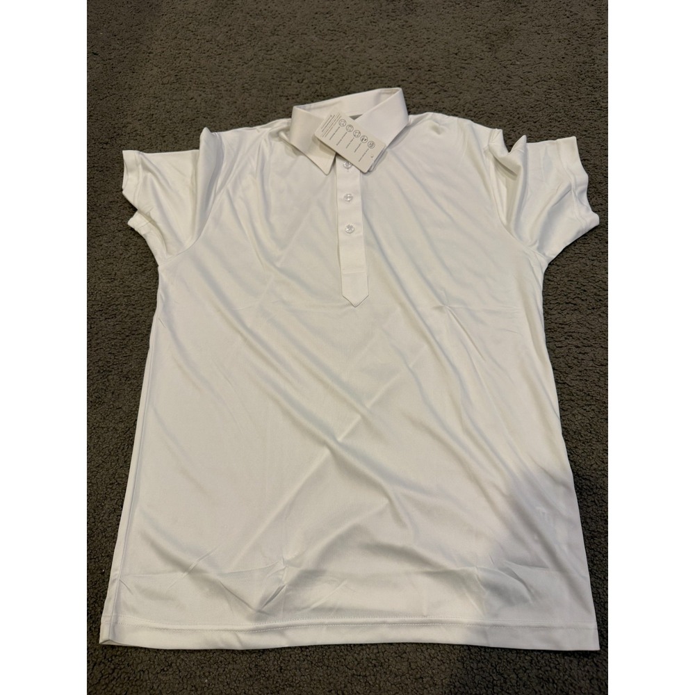 Collar And Co Mens Short Sleeve Polo White Size Small New With Tags